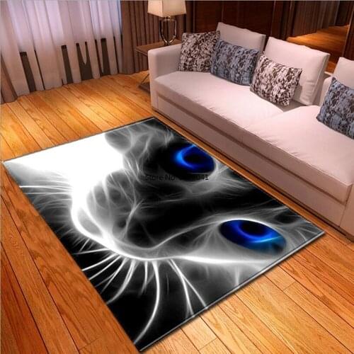 Cartoon Cat 3D printing Carpet Kids Room play Area Rug Girls Bedroom Soft Rugs Baby Crawl Mat Home Decor Carpets for Living Room