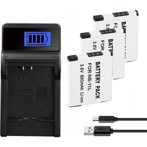 NB-11L NB 11L Battery For Canon A2600 A2300 IS A2400 A3500 A4000IS IXUS 125 132 140 240 245 265 155 HS 680mAh NB11L Batteries