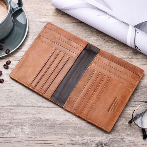 Retro Genuine Leather Cowhide Travel Passport ID Card Cover Holder Case Protector Organizer Wallet J07 21 Dropship