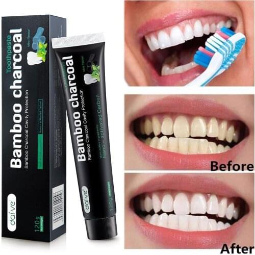 120g Activated Carbon Charcoal Teeth Whitening Toothpaste Paste Bamboo Oral Care Oral Charcoal Hygiene Stains Remove Teeth I9T0