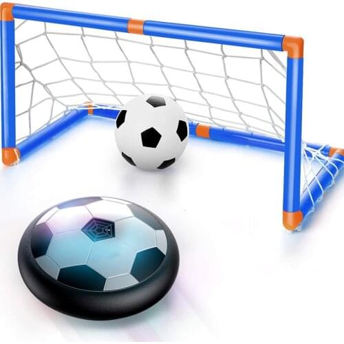 Floating Football LED Soccer Toys Air Suspended Children Flashing Sport Disc Hovering Game Toy Flashing Ball with Soccer Goals