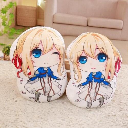 Two Dimensions Anime Manga Peripheral Violet Evergarden Pillow Cushion Cartoon Violet Anime Plushies Dolls Stuffed Plush Toy