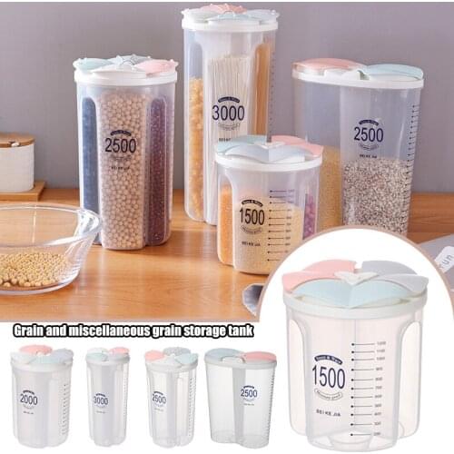 Transparent Airtight Storage Tank Removable Multifunctional Cereal Storage Container for Home Kitchen Refrigerator TSL1