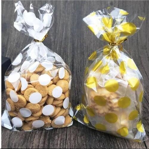 OPP transparent three-dimensional dot baking cookie packaging bag 100pcsx310pack with the twist