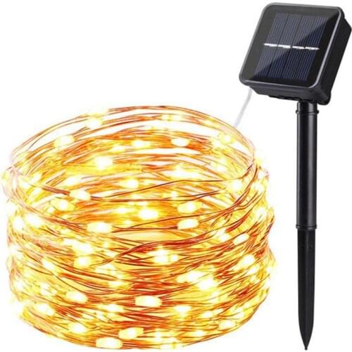 Solar String Fairy Lights 5M/10M/20M LED Outdoor waterproof Garland Solar Power Lamp Christmas Party For Garden Decoration 5Z