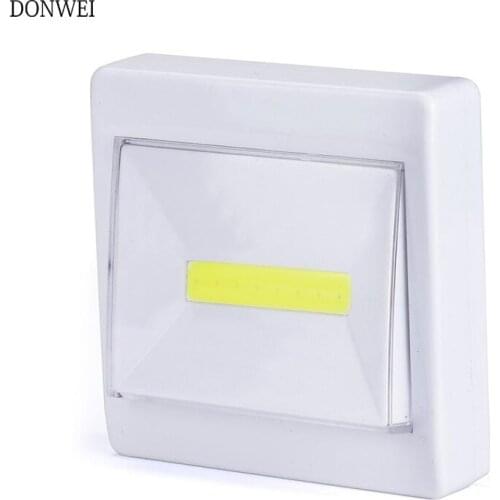 Ultra Bright COB LED Wall Light Night Lights Camp Lamp Battery Operated with Switch Magic Tape for Garage Closet Bedroom