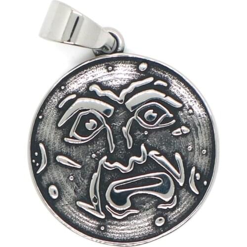 Unisex 316L Stainless Steel Cool Punk Gothic Vintage Tribe Totems Pendant