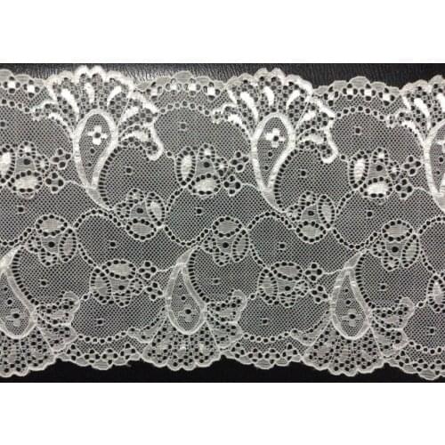 16cm High Quality Fashion Elastic Ivory Lace Trimming,Fashion Accessories,Soft and Tender,XERY14320B