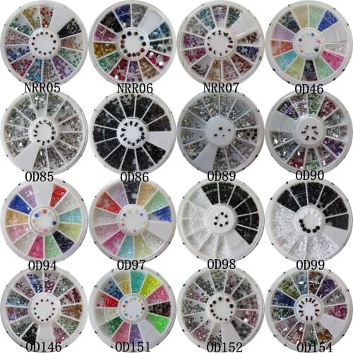 1pc Different Rhinestone Sets Black&White Rhinestone AB Rhinestone Decoration in wheel Shiny Nail Decoration