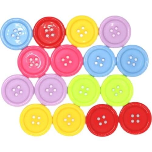 100pcs 9mm Multicolor Candy Colors Small Resin Round Buttons 4 Holes 9mm Garment Sewing Lampwork Accessories DIY Scrapbookings