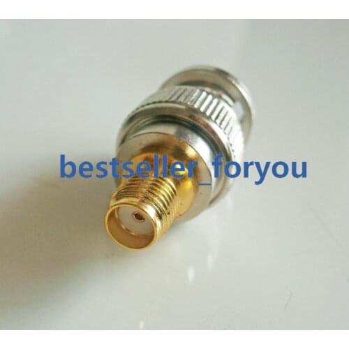 10X Connector BNC Male Plug To SMA Female Plug Jack Center Coaxial RF Adapter Connector