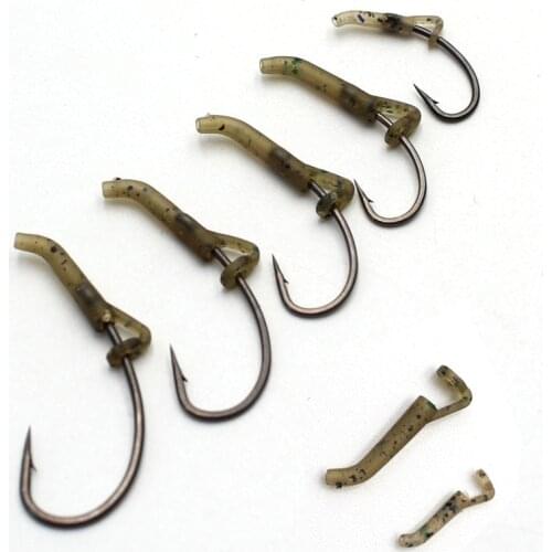 20pcs Carp fishing Accessories line aligners Mini D Rig kickers hooks sleeve anti tangle sleeve for hair ronnie rigs end tackl