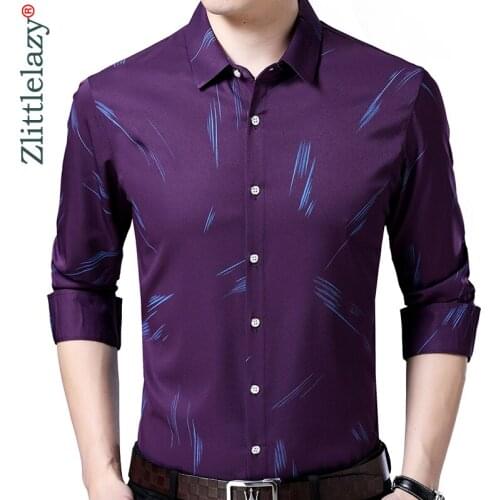 2020 Social Long Sleeve Striped Designer Shirts Men Slim Fit Vintage Fashions Mens Shirt Man Dress Jersey Casual Clothing 36520