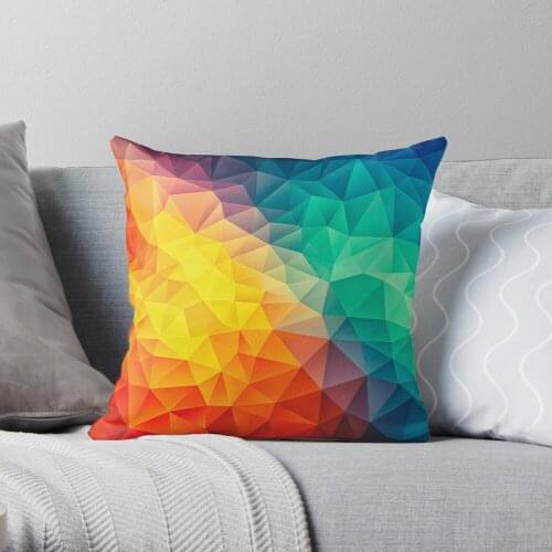 Abstract Multi Color Cubizm Painting Throw Pillow Cushion Cover Polyester Throw Pillows Case On Sofa Home Car Seat Decor