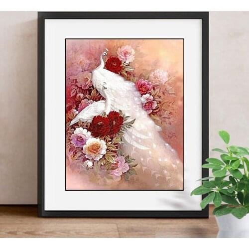 Diamond Embroidery Animals Full Drill Square Diamond Painting Peacock Decoration Home 5D DIY Picture Of Rhinestone