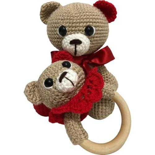 Amigurumi Bear and Rattle Set