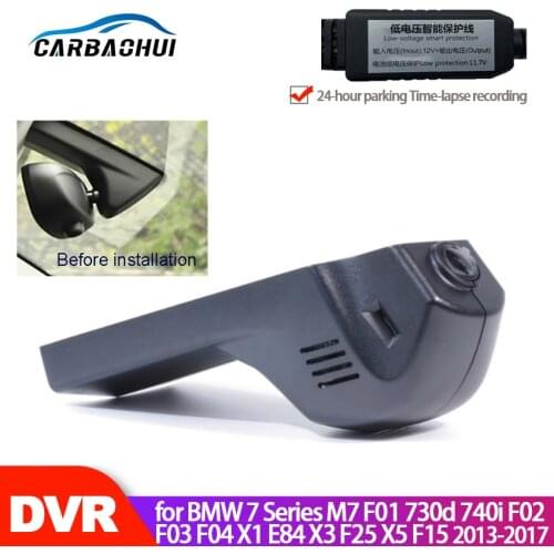 Car Wifi Mini DVR Driving Video Recorder Dash for BMW 7 Series M7 F01 730d 740i F02 F03 F04 X1 E84 X3 F25 X5 F15 Novatek 96658