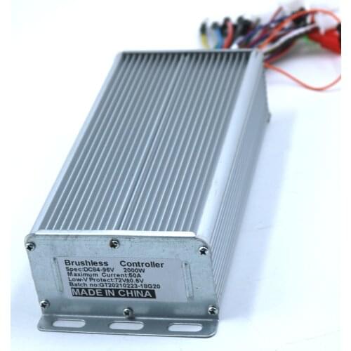 GREENTIME Sensor/sensorless Dual mode 84-96V 2000W 50A BLDC motor controller E-bike brushless speed controller