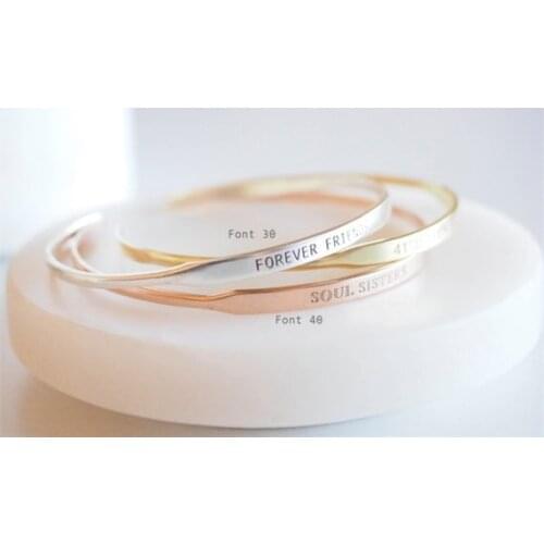 Classic Bracelets & Bangle For Women Customize Mantra Bracelet Rose Gold Stainless Steel Jewelry Wedding Bijoux Fest Friend Gift