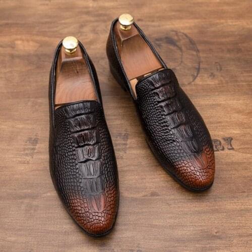 Brand Alligator Mens Loafers Breathable Mens Casual Shoes Flat Bottomed Mens Driving Shoes Large Mens Shoes Zapatillas