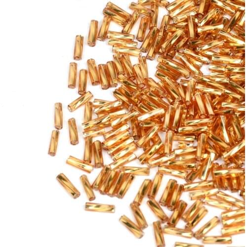 Approx.2x6MM Twist Bugle Glass Beads Kralen Gold Beads Czech Bead Charms Loose Beads for Jewelry Making Diy Bracelet Bag