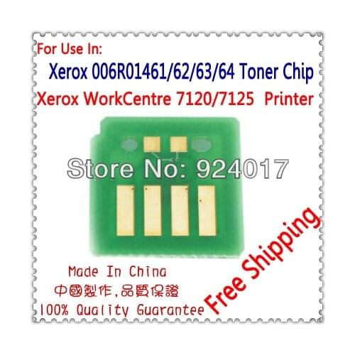 For Xerox 006R01461 006R01462 006R01463 006R01464 Toner Chip,For Xerox WC 7120 7125 7220 7225 Printer Toner Cartridge Chip