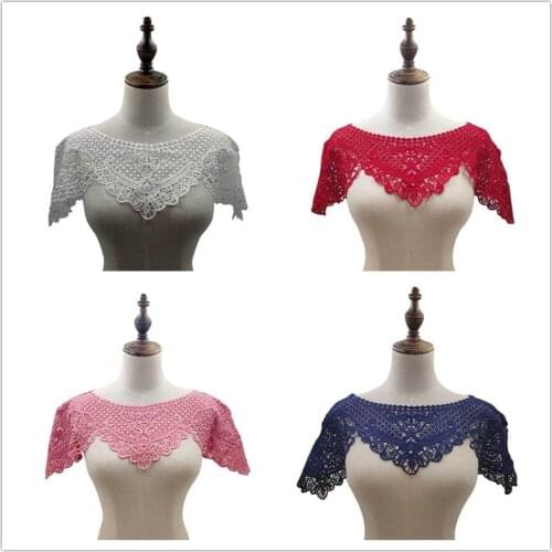 Flower Lace Neckline Fabric Clothing Sewing Accessories Hollow Lace Material Collar Skirt Shawl Blouse Wedding Dress Supplies