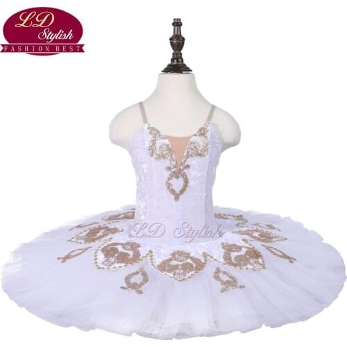 Kids White Ballet Tutu Sleeping Beauty Performance Stage Wear Girls Ballet Dance Competition Costumes Women Ballet Skirt Apperal