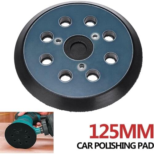 1pc 5'' 125mm 8-Hole 3 Nails Hook Polishing Pad with Random Orbit Sander Replacement for Electric Grinder Car Sanding Disc