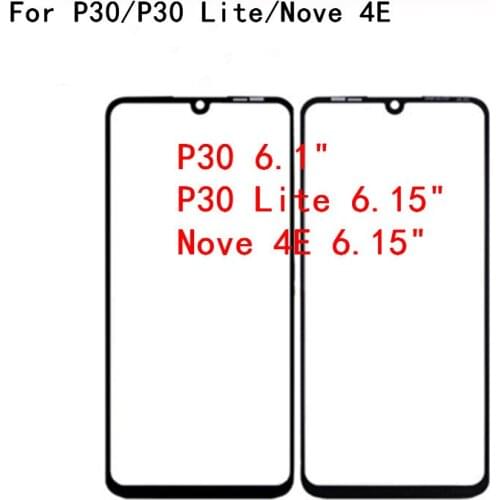 For Huawei P30 ELE-L09 ELE-L29 P30 Lite Nova 4E Touch Screen Panel Sensor Digitizer Front Glass Outer LCD Lens