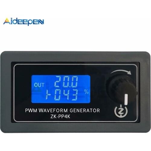ZK-PP4K LCD Display PWM Pulse Generator Motor Speed Dimming Controller 1Hz-150KHz PWM Pulse Frequency Duty Cycle Motor Control