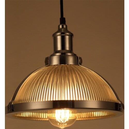 American style warehouse personality lamp lighting industrial wind living room restaurant bar glass single head chandelier