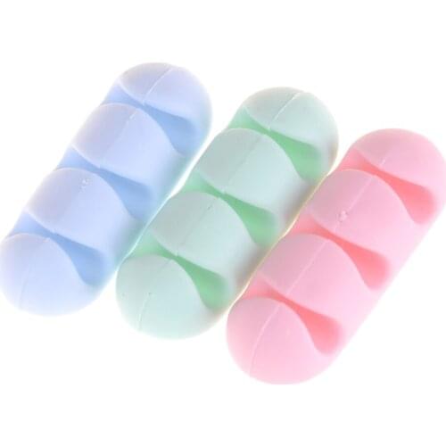 Wire Storage Charger Cable Holder Clips Silicon Caldecott Cable Ties clip for Phone Cable Winder Earphone Cable Organizer