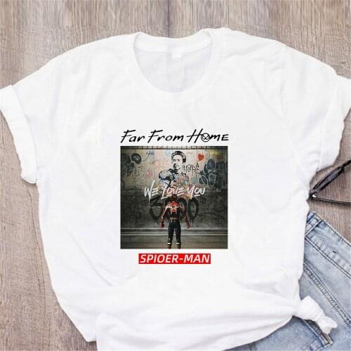 Summer Women Tshirts Fashion Marvel Short Sleeve Spider Man O-Neck Casual Tees Tops Streetwear Oversized T-shirts