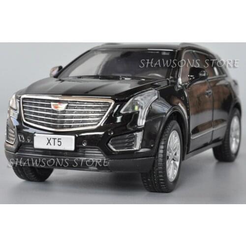 Diecast Metal 1:32 Car Model Toys Cadillac XT5 SUV Free Wheeling Miniature Replica w/ Sound & Light