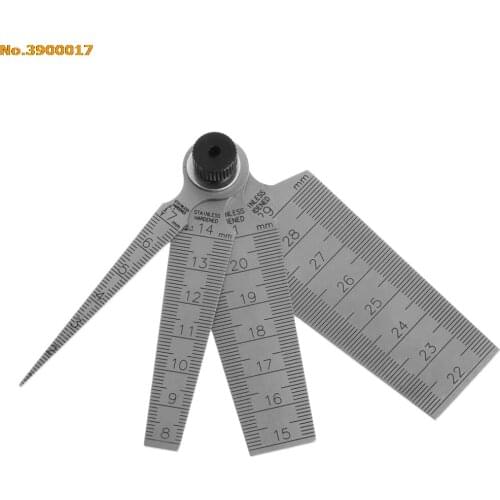 Stainless steel 1-29mm Metric Taper Gauge Aperture Scale Wedge Feeler For Drill Hole Measurement Tools