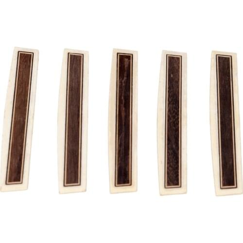 Pack of 5 Classical Guitar Bridge Tie Block Inlay Bone Inlaid Musical Instrument Accessory
