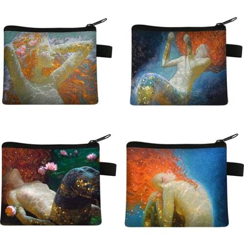 2021 New Products Coin Bag Lipstick Storage Portable Card Bags Key Beautiful Mermaid Purse Gift