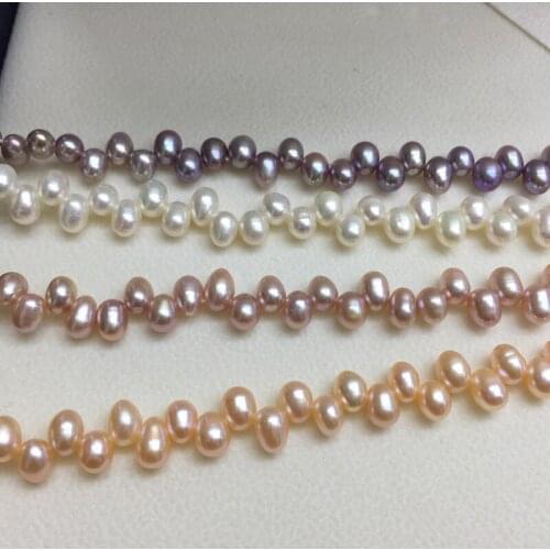 Freshwater Pearl Necklaces Round Shape with Size 5-6 Perfect Luster Loose Pearl Strands DIY Fine Jewelry