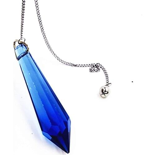 Reiki Chakra pendant pendulums for dowsing healing Glass crystals charms necklace filigree pendant Amulet