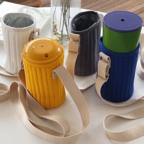 Portable Water Bottle Holder Carry Bag Travel Scald Proof Coffee Cup Bag Bottle Cup Storage Drinking Bottle Strap