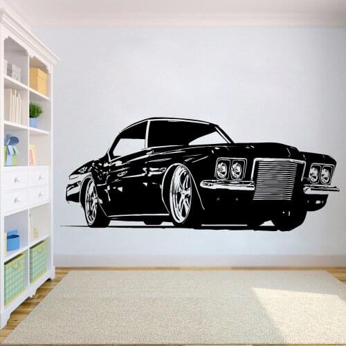 Parked Car Automobile Vinyl Wall Sticker Vintage car Decal Removable Mural Decorative boy Room decoration Art Home Decor HY611