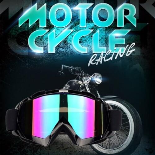 Cool Skiing Eyewear Glasses Windproof Eye-protective Motor Cycling TPU PC Goggles Large Size With Sponge Mats Changable Belt