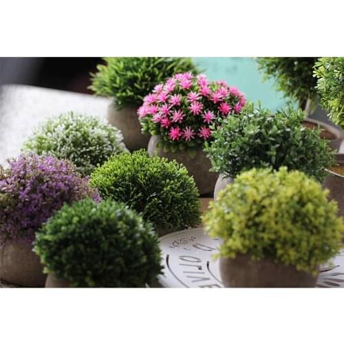 Artificial Plastic Plants potted Plants Multicolor Plants Shrub Mini Size