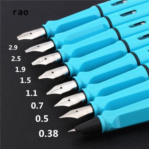 Luxury 873 Sky blue Various pen tips 0.38/0.5/0.7/1.1/1.5/1.9/2.5/2.9mm Fountain Pen School office stationery ink Art pens