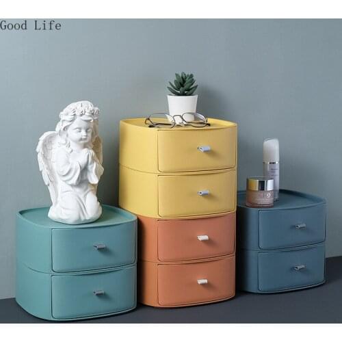Stackable Desktop Drawer Organizer Sundries Cosmetic Storage Box Student Dormitory Desk Tidy Storage Tools For Home Office