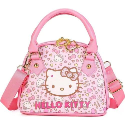 Sanrio Hello Kitty messenger bag children girl cartoon handbag pink semicircle mobile phone coin purse Melody shoulder bag