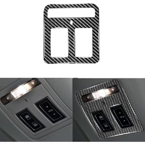Carbon Fiber Decorative Interior Accessories Overhead Reading Light Panel Sticker Fit For Jaguar XE XF X760