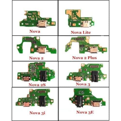 USB Charging Port Charger Board Dock Connector Flex Cable for Huawei Nova Lite 3 3E 3i 2S 2 Plus