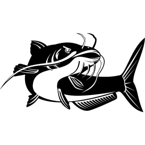 Catfish Fish Vinyl Creative Car Decal Car Styling Decals White Black L193
